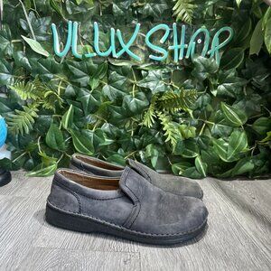 Birkenstock Loafers Womens Slip On Gray 38 7-7.5 Shoes